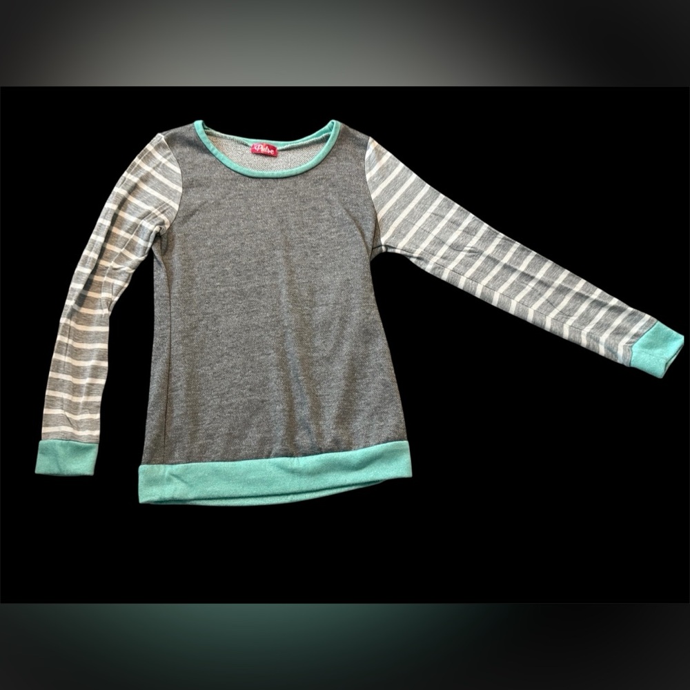 Pulse Gray and Mint Long Sleeve Tee
